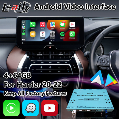 Lsailt 64GB Android Video Interface لتويوتا هارير هايبرد 2020-2023 مع وحدة راديو